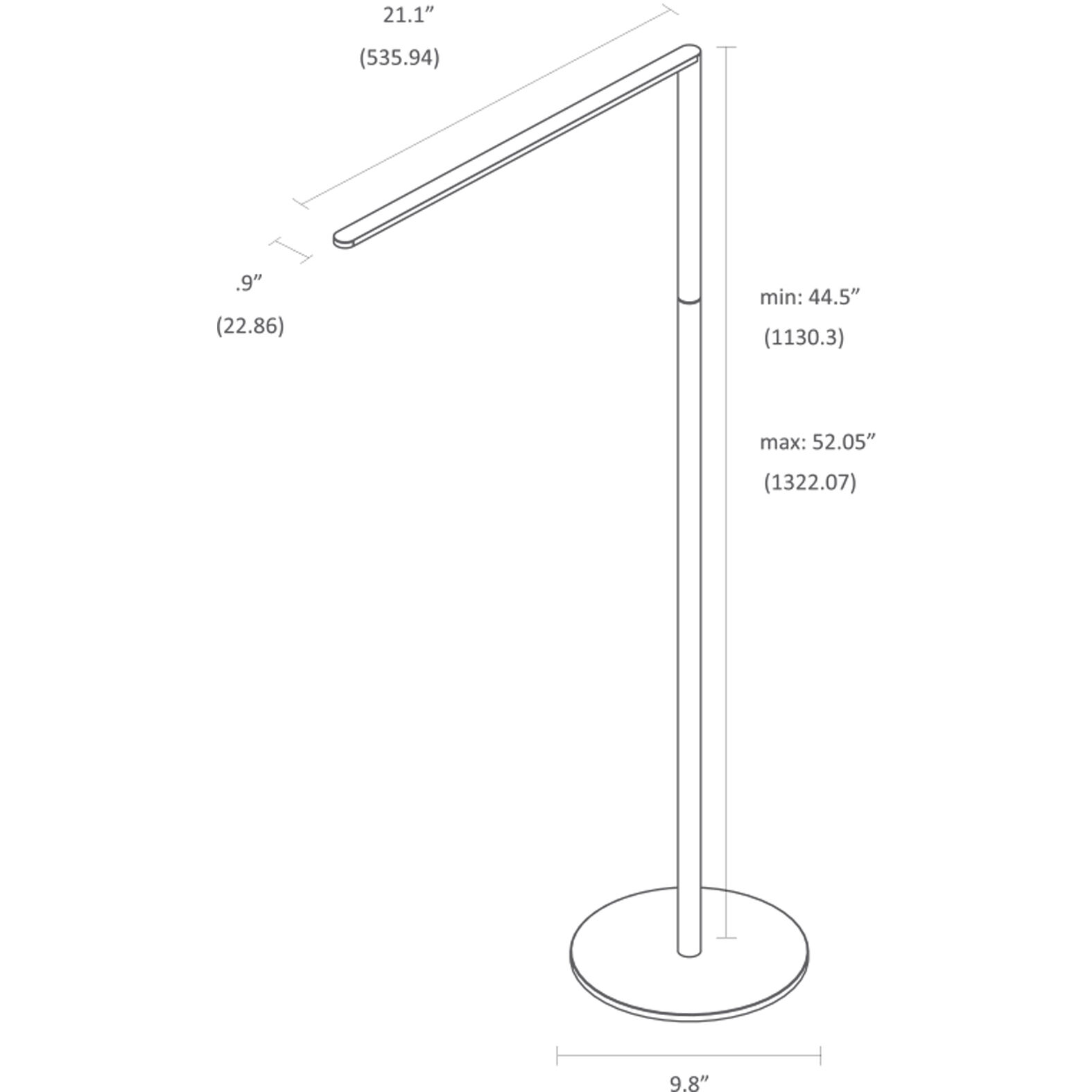 Lady7 52.05 inch 6.00 watt Silver Floor Lamp Portable Light